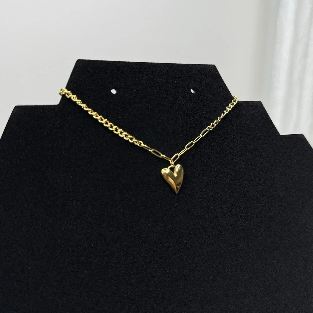 SLIDE JEWELRY 18K Gold Plated Heart‎ Bracelet Adjustable With Zirconia